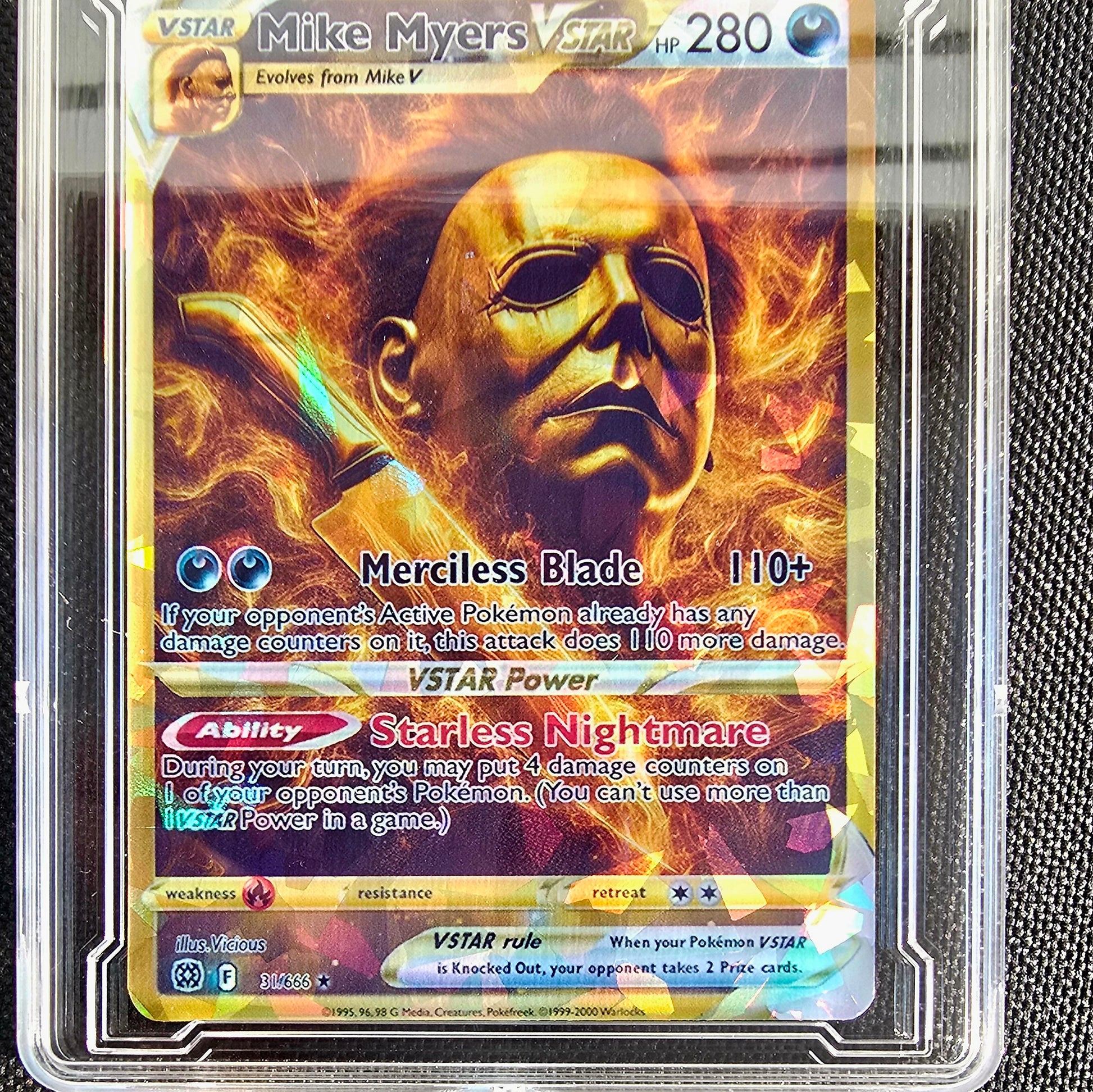 Michael Myers Pokemon Card w/ custom slab