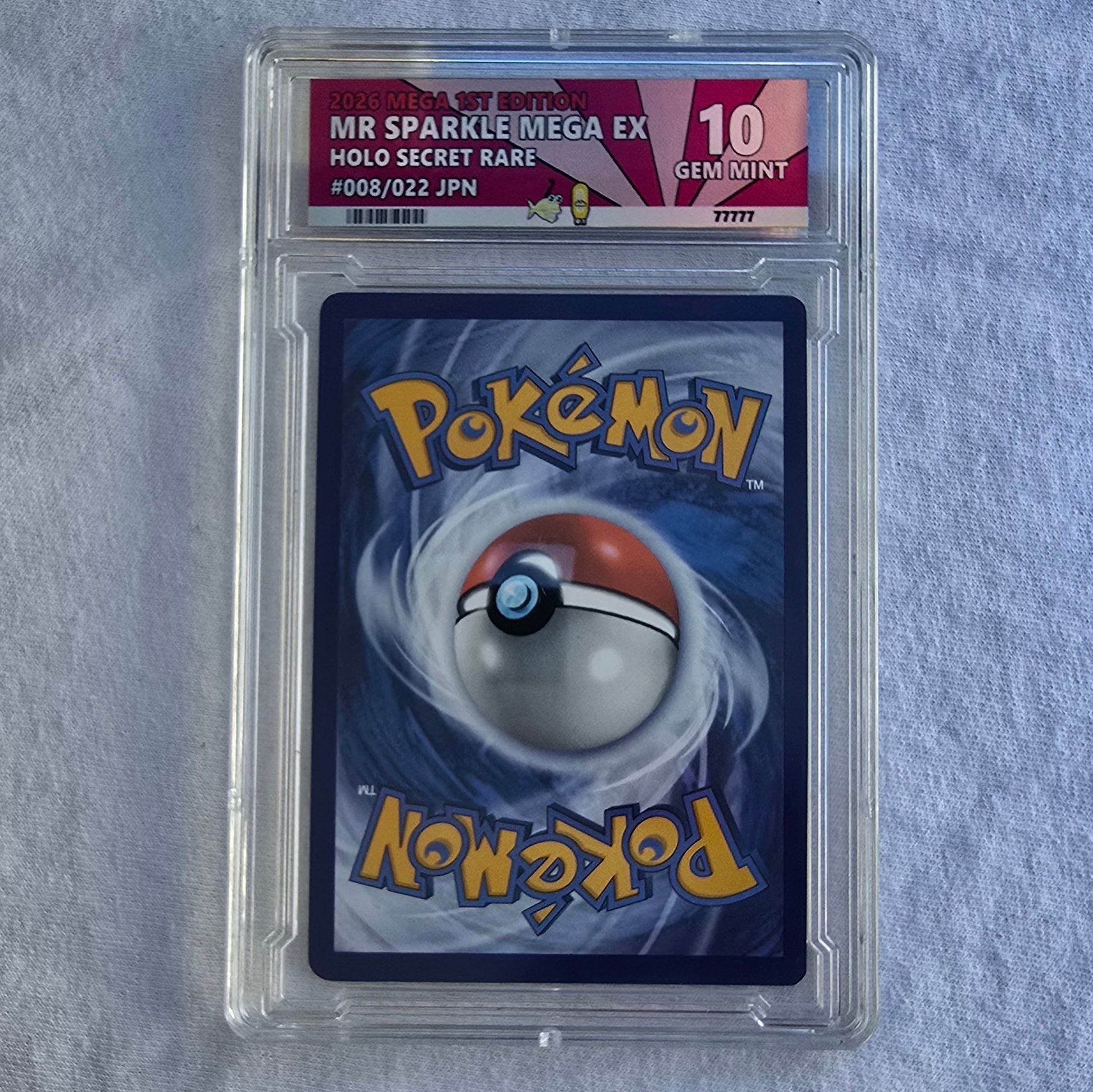 Homer Simpson w/ Custom Slab Pokemon Card