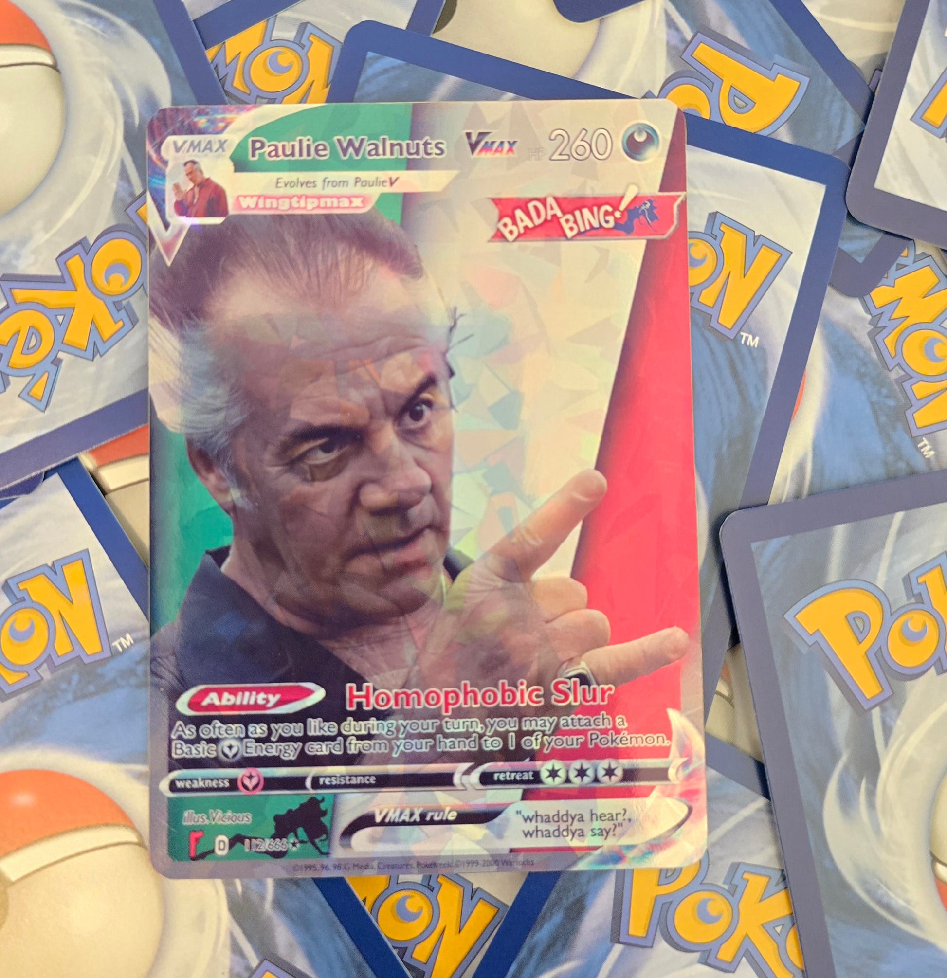 Paulie Walnuts Pokemon Card - The Sopranos