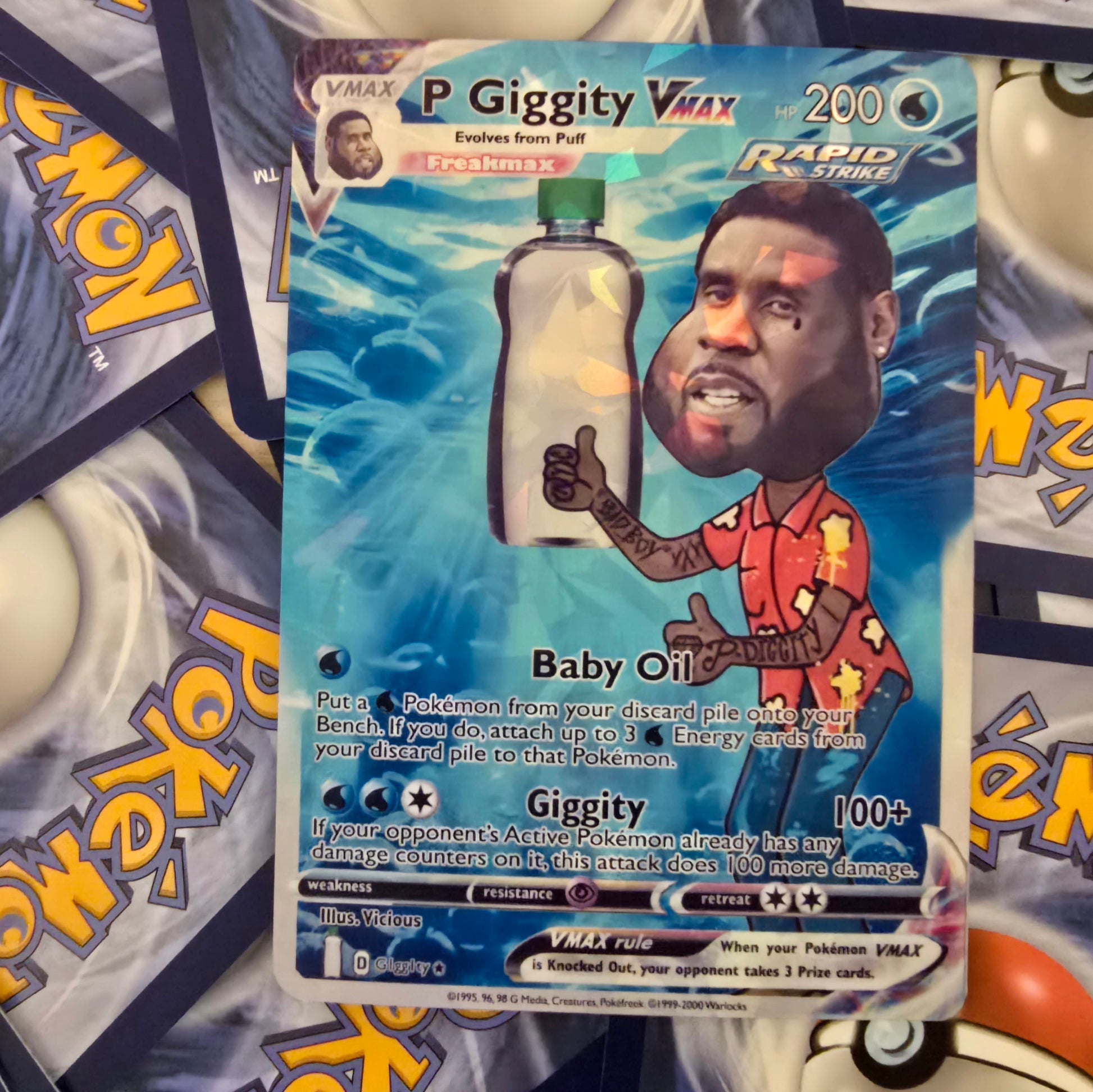cursed pokemon card P Giggity Pokemon Card - Puff Daddy