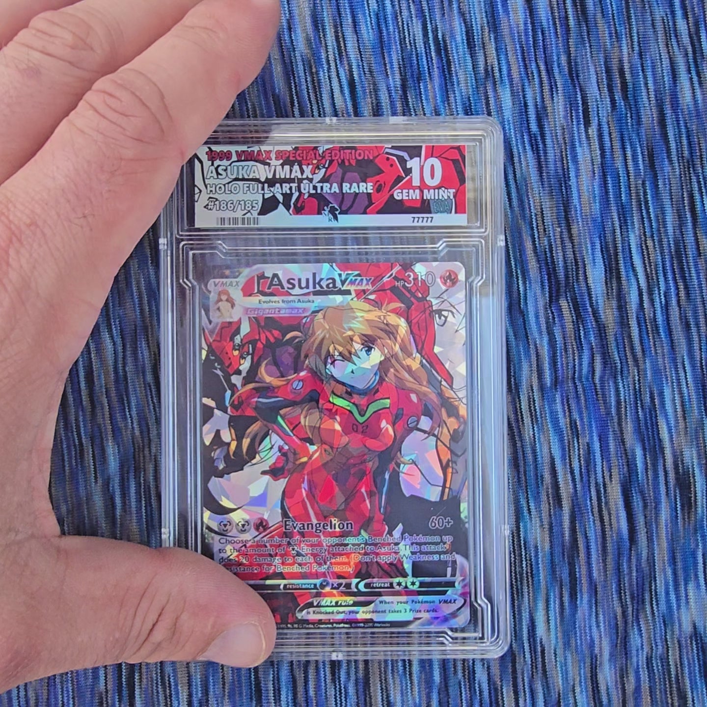 Asuka Langley Pokemon Card w/ Custom Slab