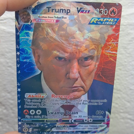 Donald Trump mugshot Pokemon Card