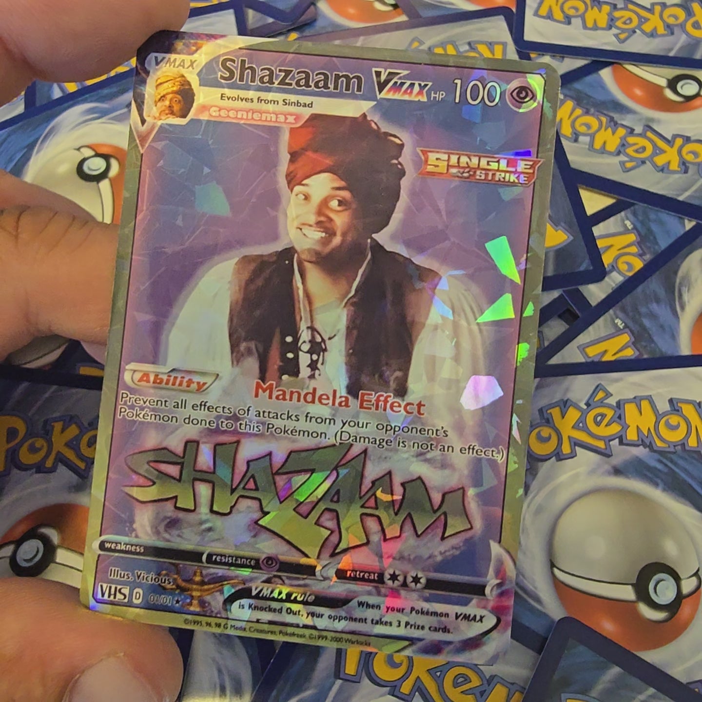 Shazaam Pokemon Card - Sinbad - Mandela effect