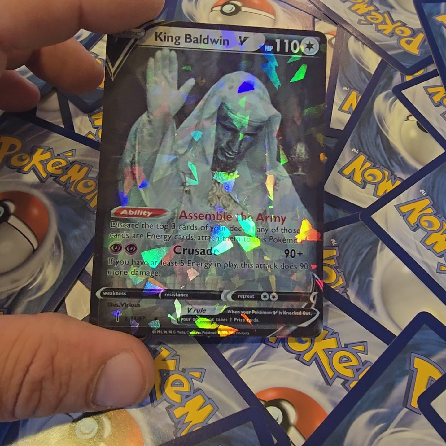 King Baldwin Pokemon Card - Kingdom Of Heaven