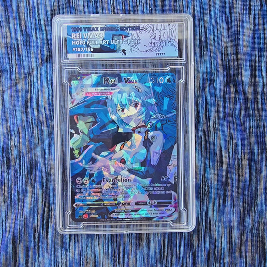 Rei Ayanami pokemon card w/ Custom Slab