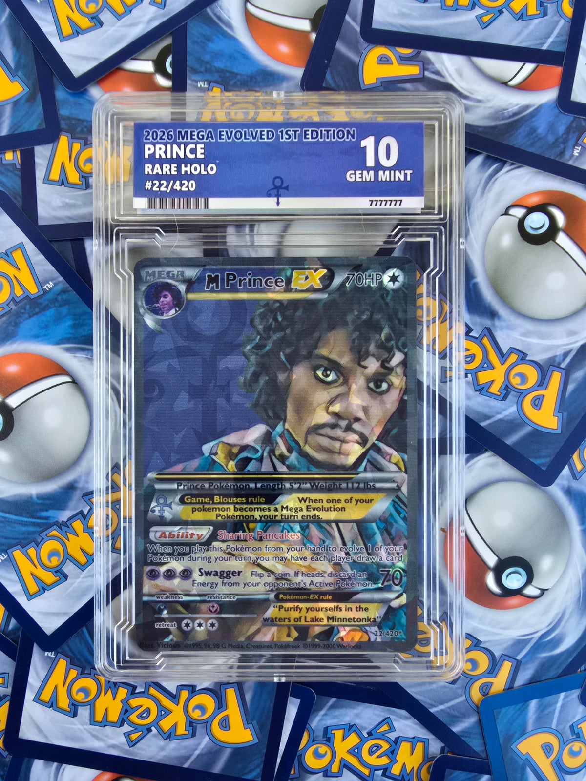 Prince With Custom Slab Pokemon Card 
