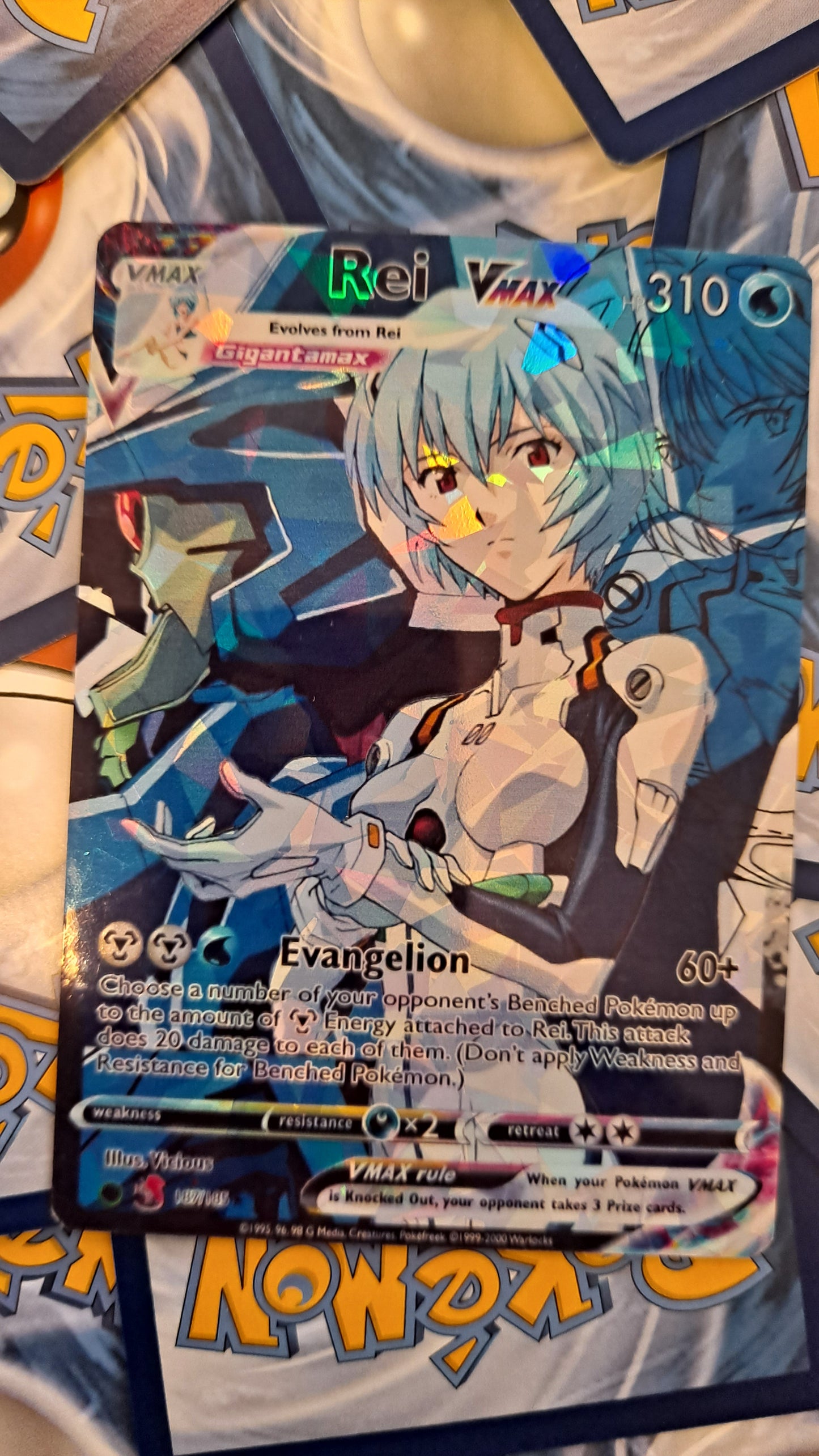 Asuka Langley and Rei Ayanami Pokemon Card bundle -  Neon Genesis Evangelion - Anime