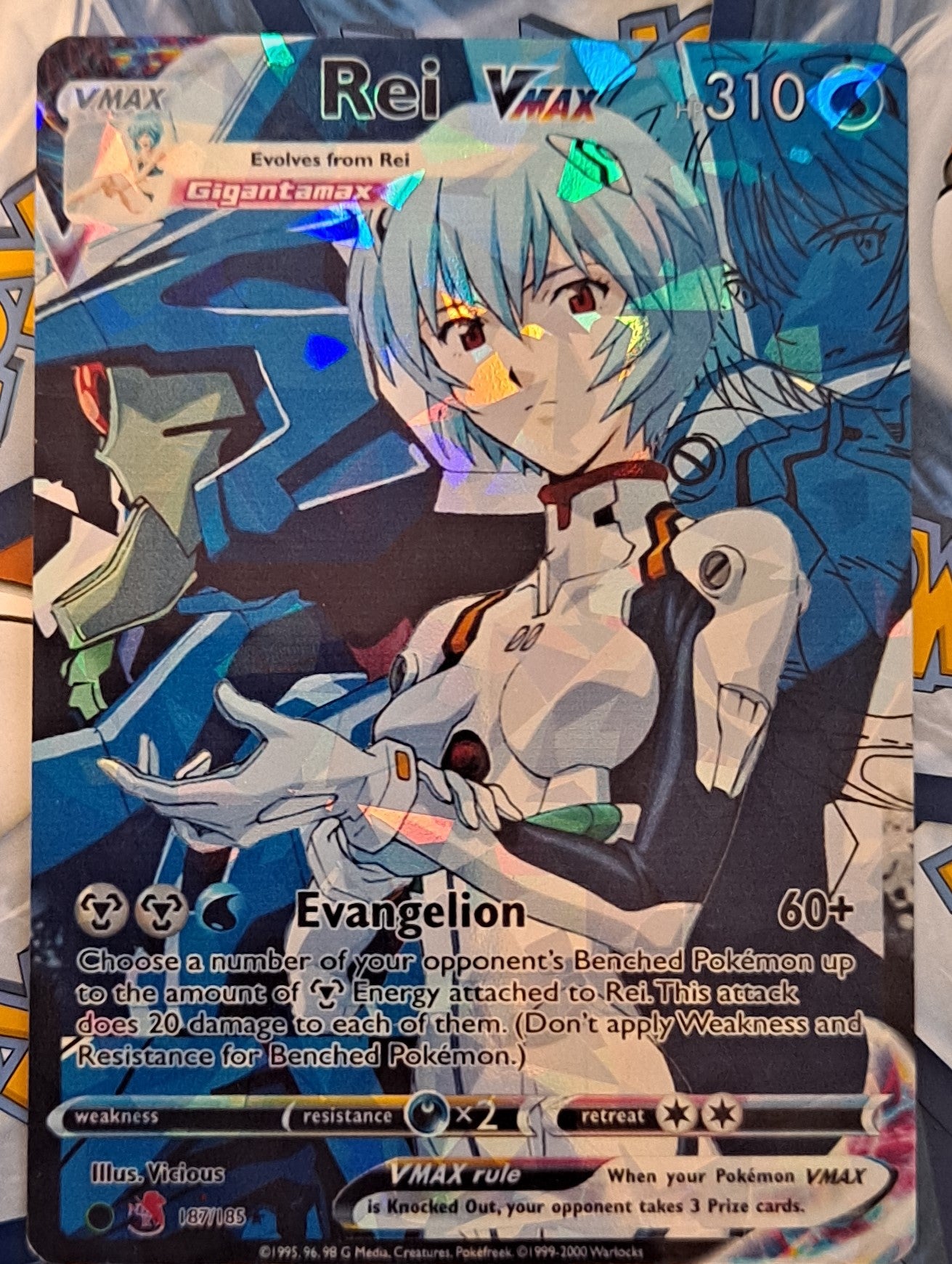 Asuka Langley and Rei Ayanami Pokemon Card bundle -  Neon Genesis Evangelion - Anime