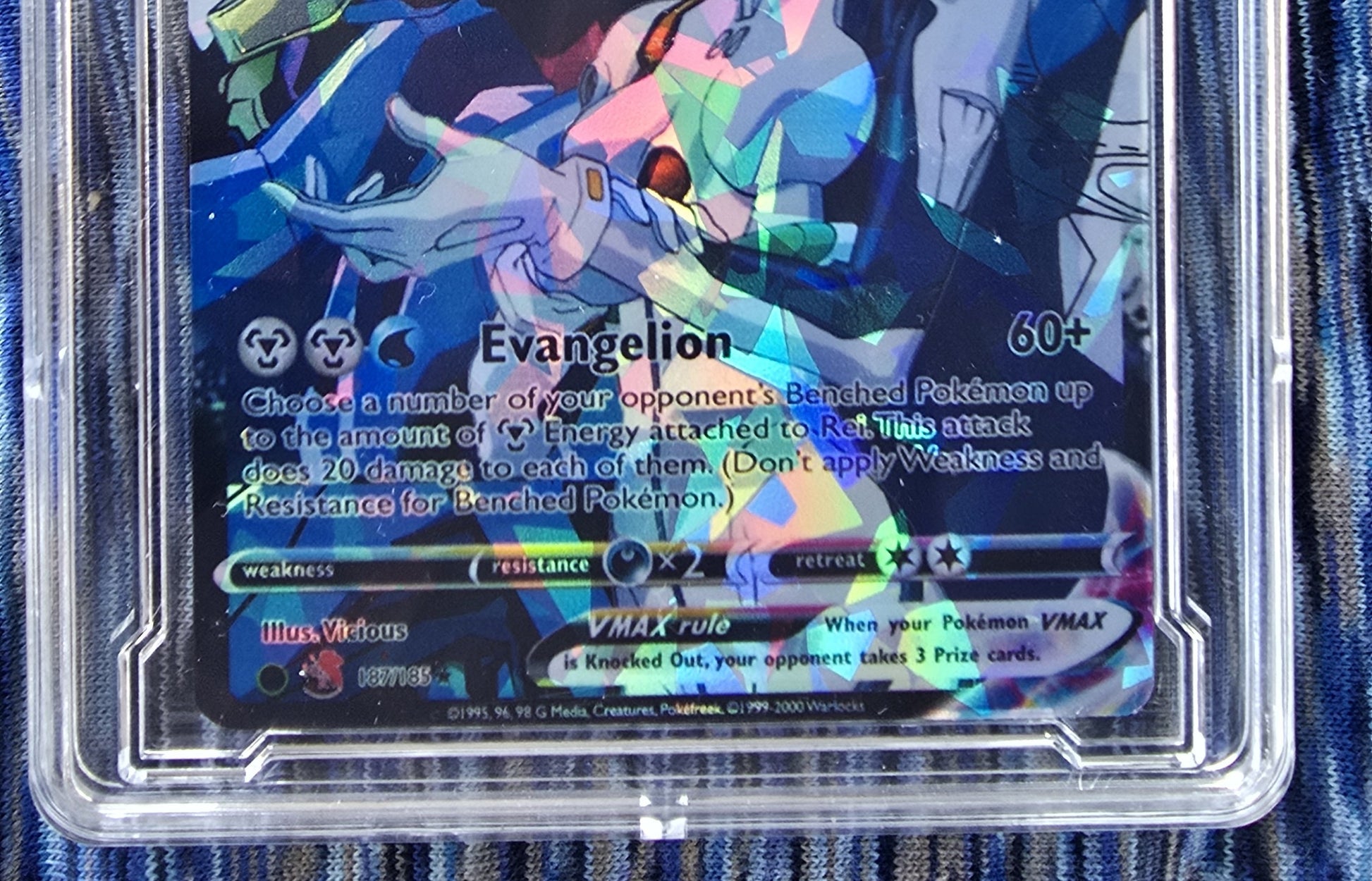 Rei Ayanami pokemon card w/ Custom Slab