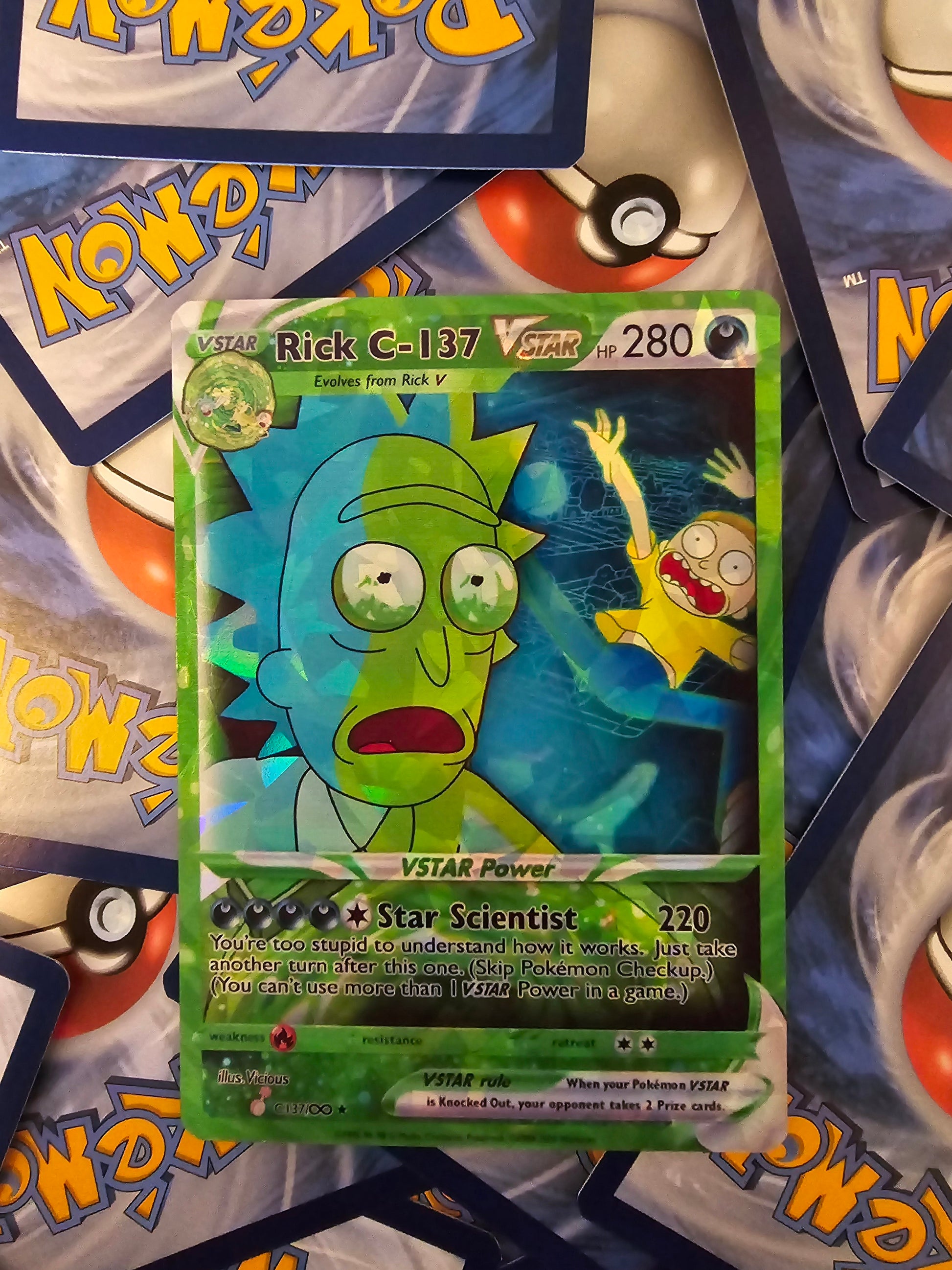 Rick C-137 Pokemon Card - Rick And Morty