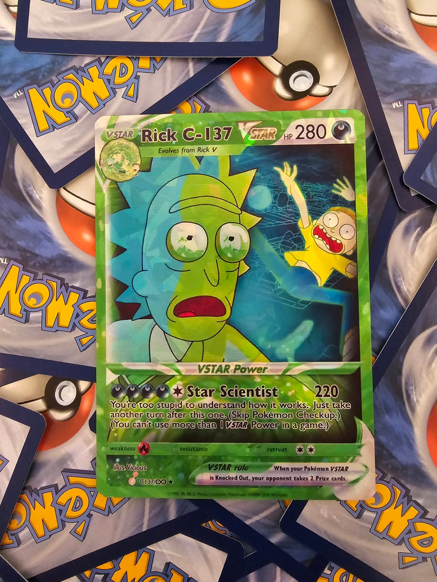 Rick C-137 Pokemon Card - Rick And Morty