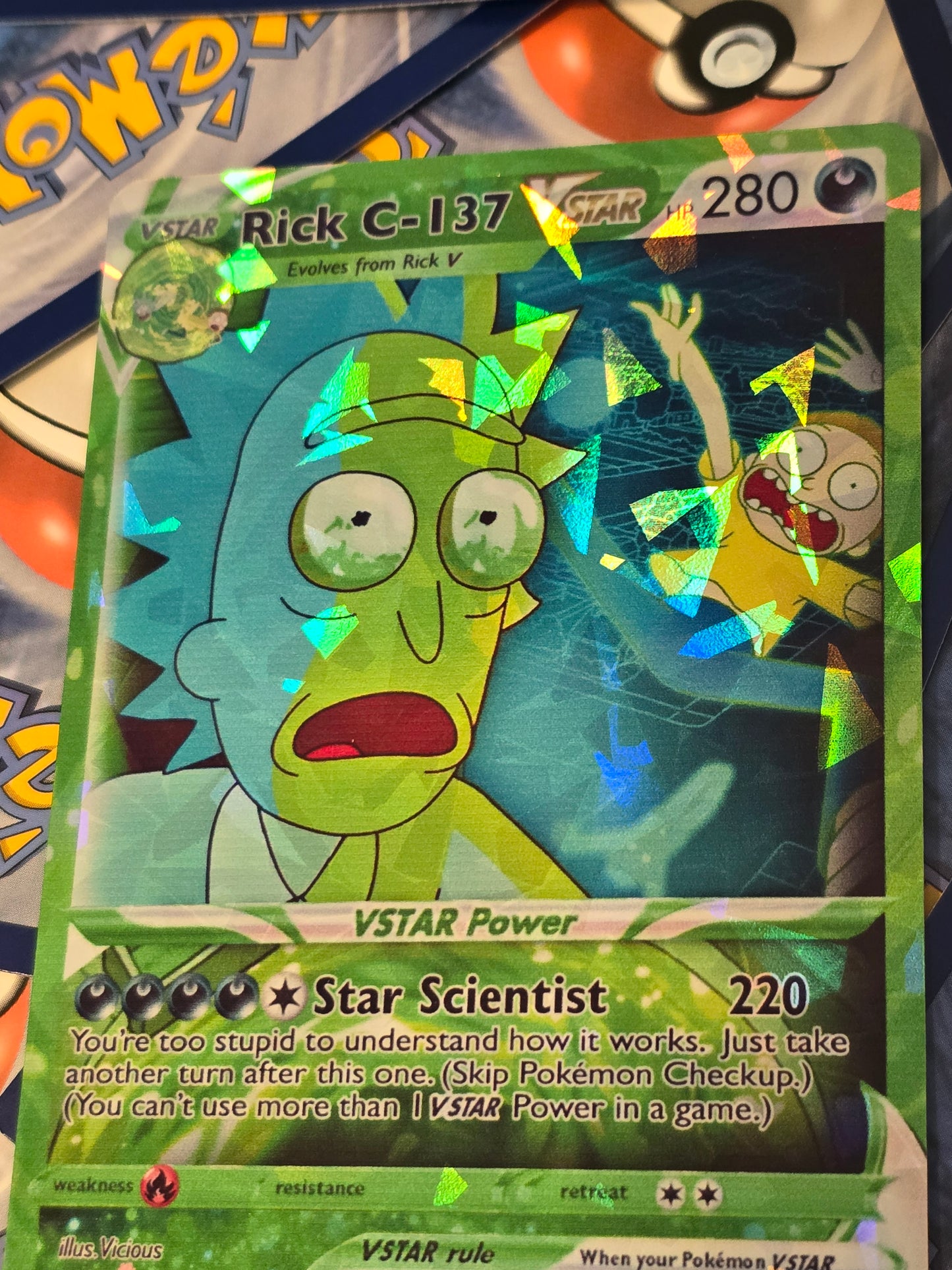 Rick C-137 Pokemon Card - Rick And Morty