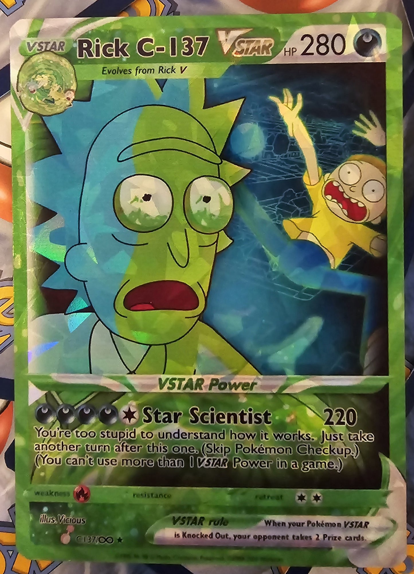 Rick C-137 Pokemon Card - Rick And Morty