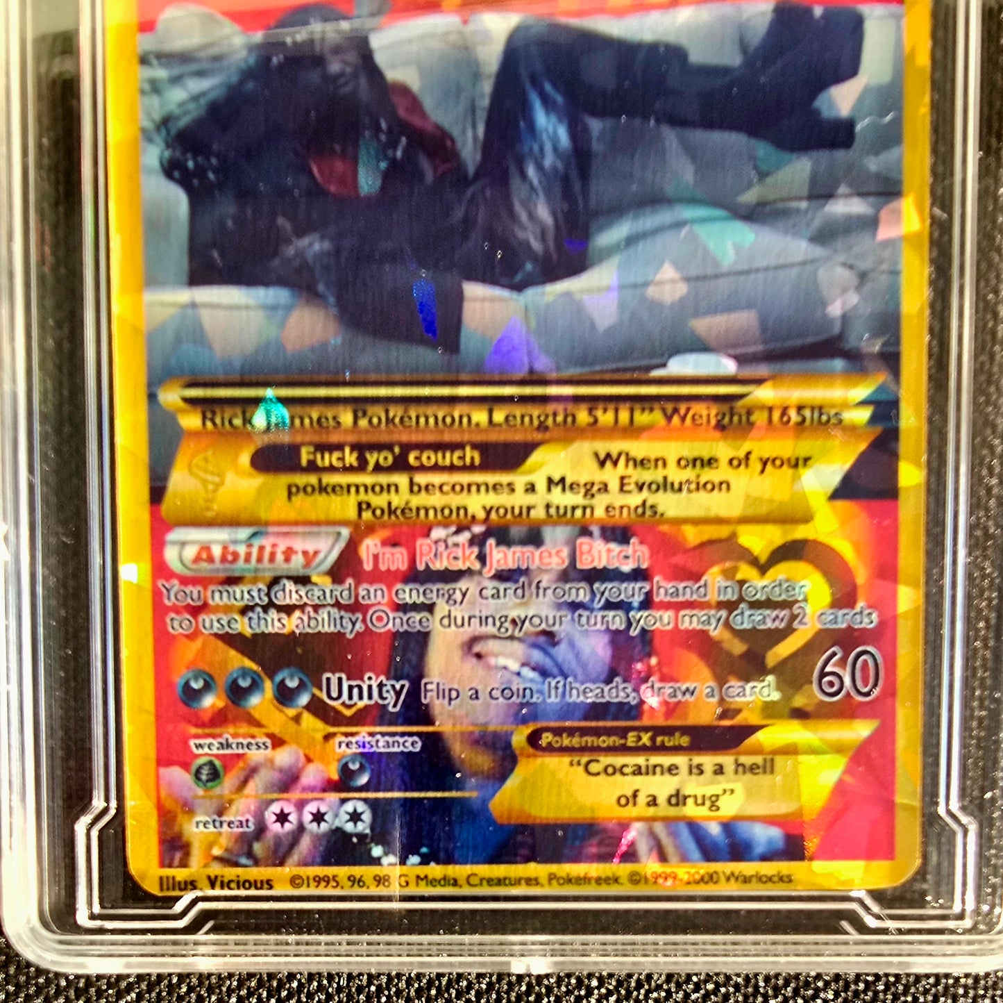 Rick James Pokemon Card with custom slab - Chappelle