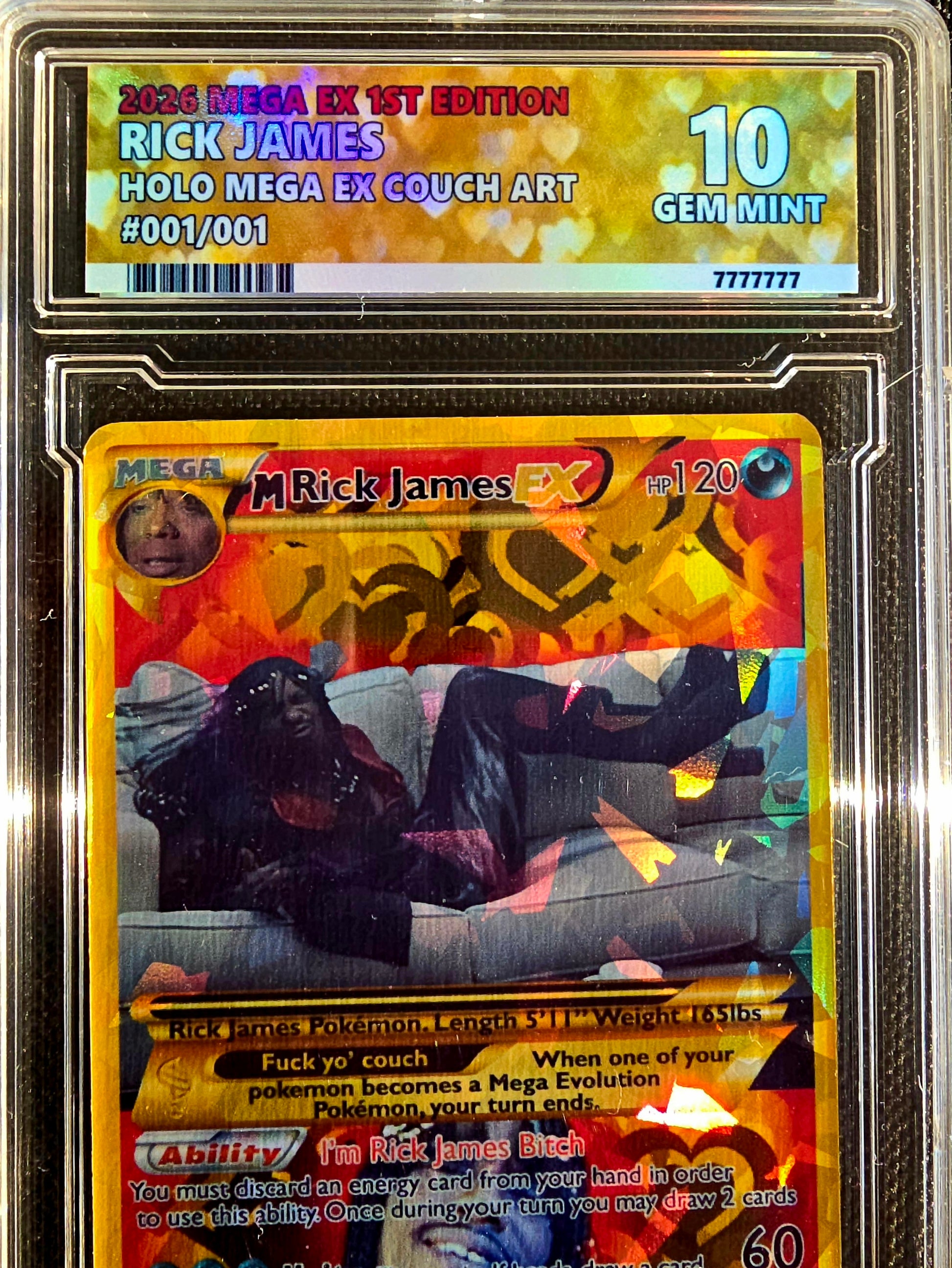 Rick James Pokemon Card with custom slab - Chappelle