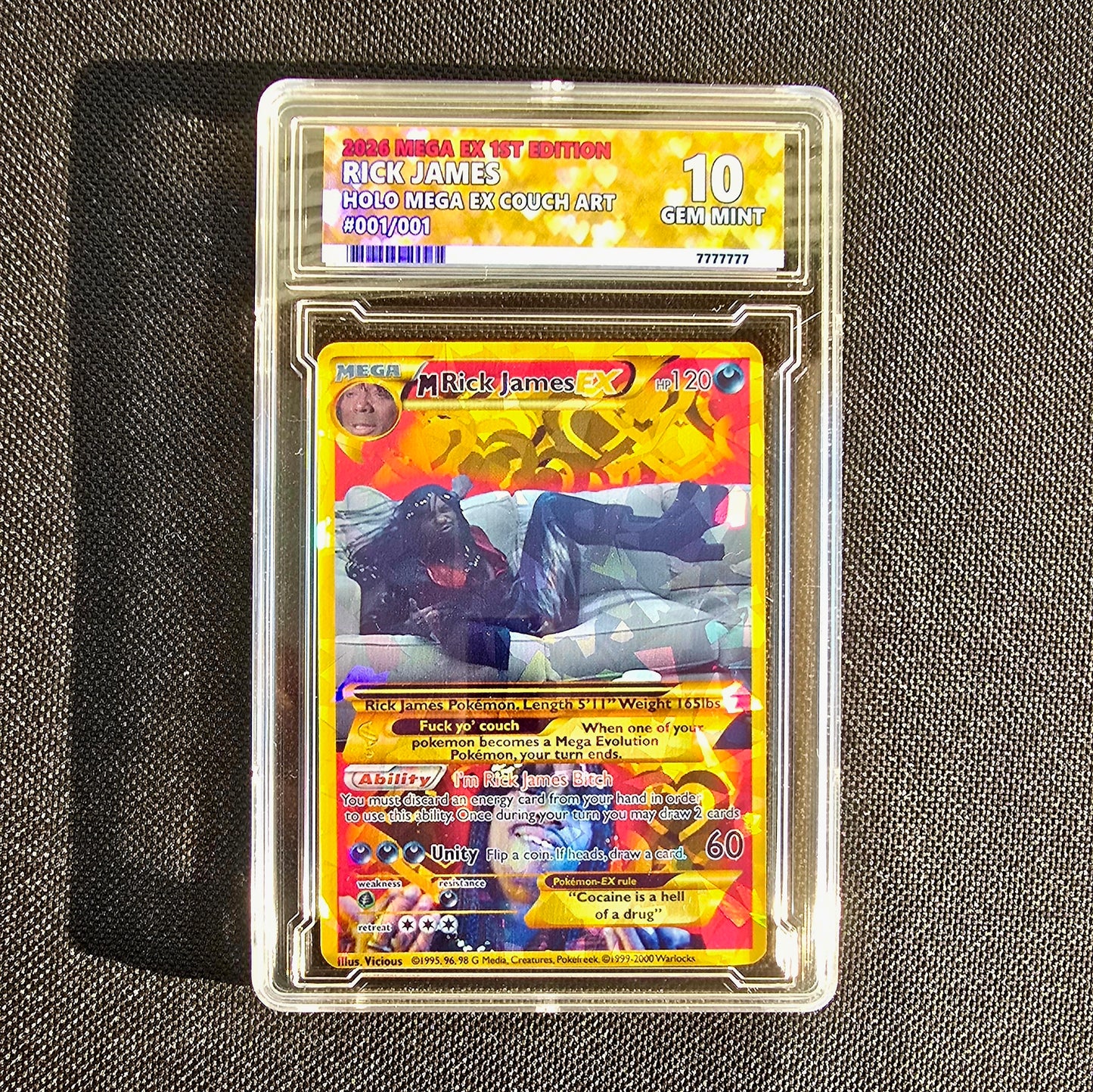 Rick James Pokemon Card with custom slab - Chappelle