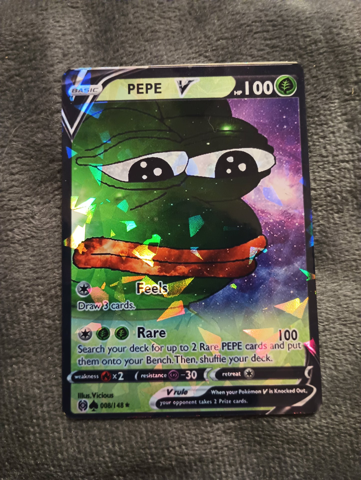 Pepe the frog - Sad Frog Pokemon Card