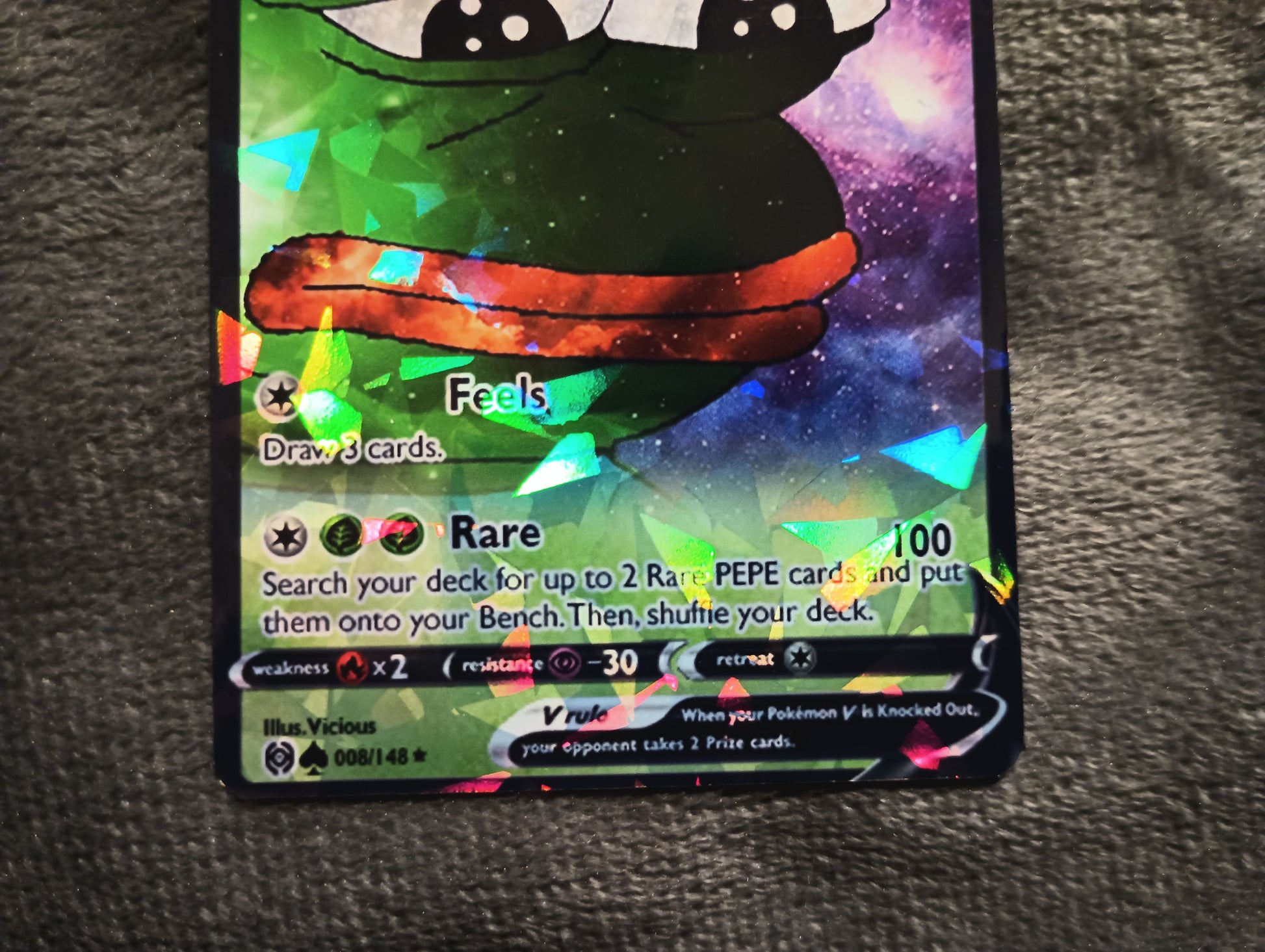 Pepe the frog - Sad Frog Pokemon Card