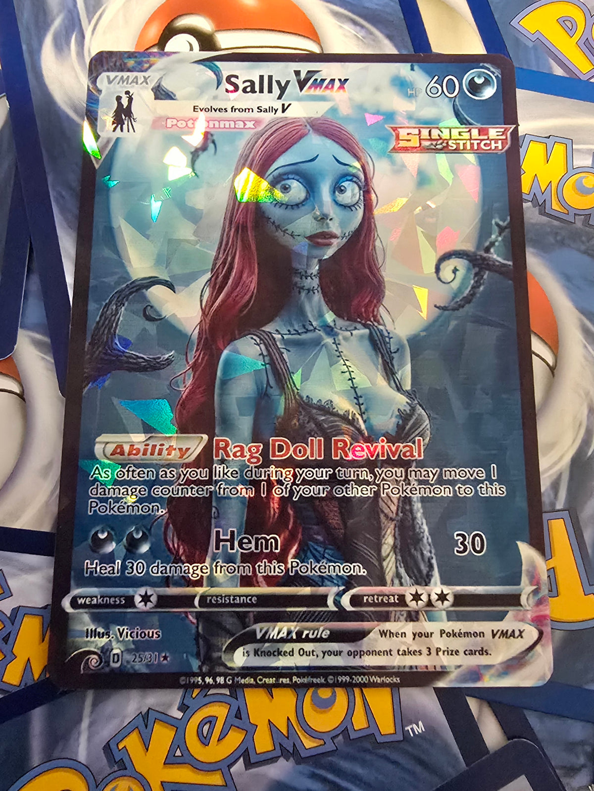 Sally Skellington Pokemon Card - Nightmare Before Christmas