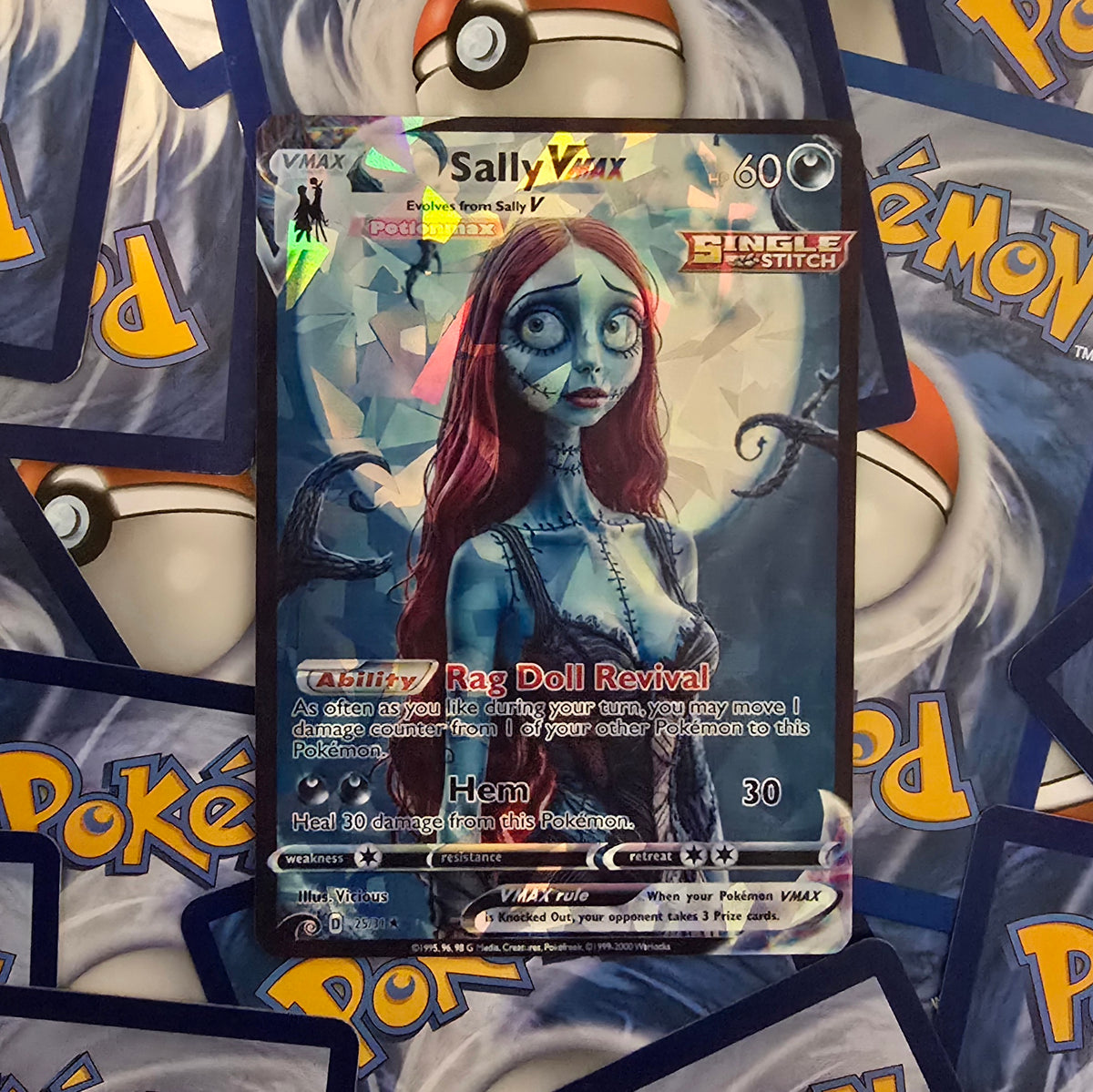 Sally Skellington Pokemon Card - Nightmare Before Christmas