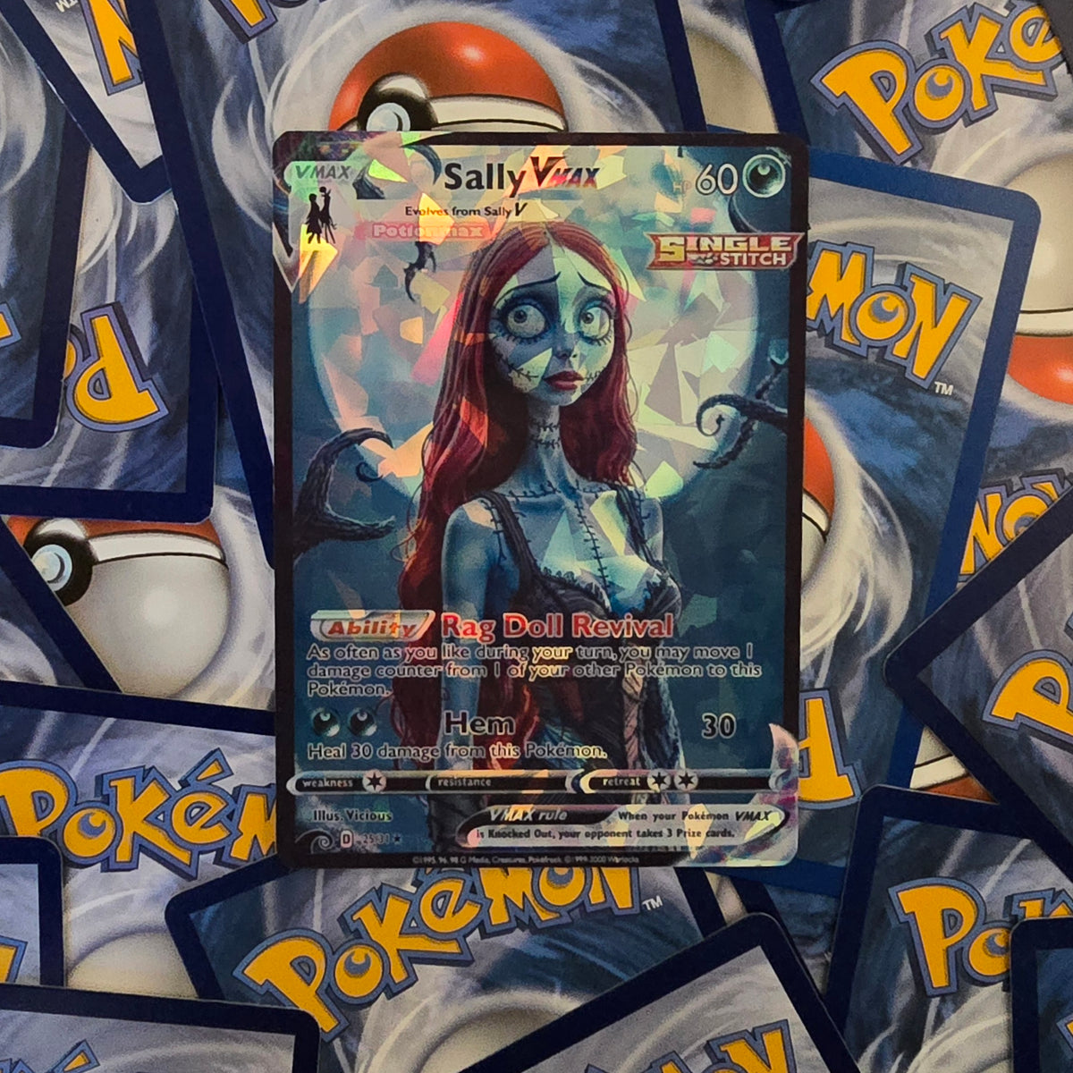 Sally Skellington Pokemon Card - Nightmare Before Christmas 