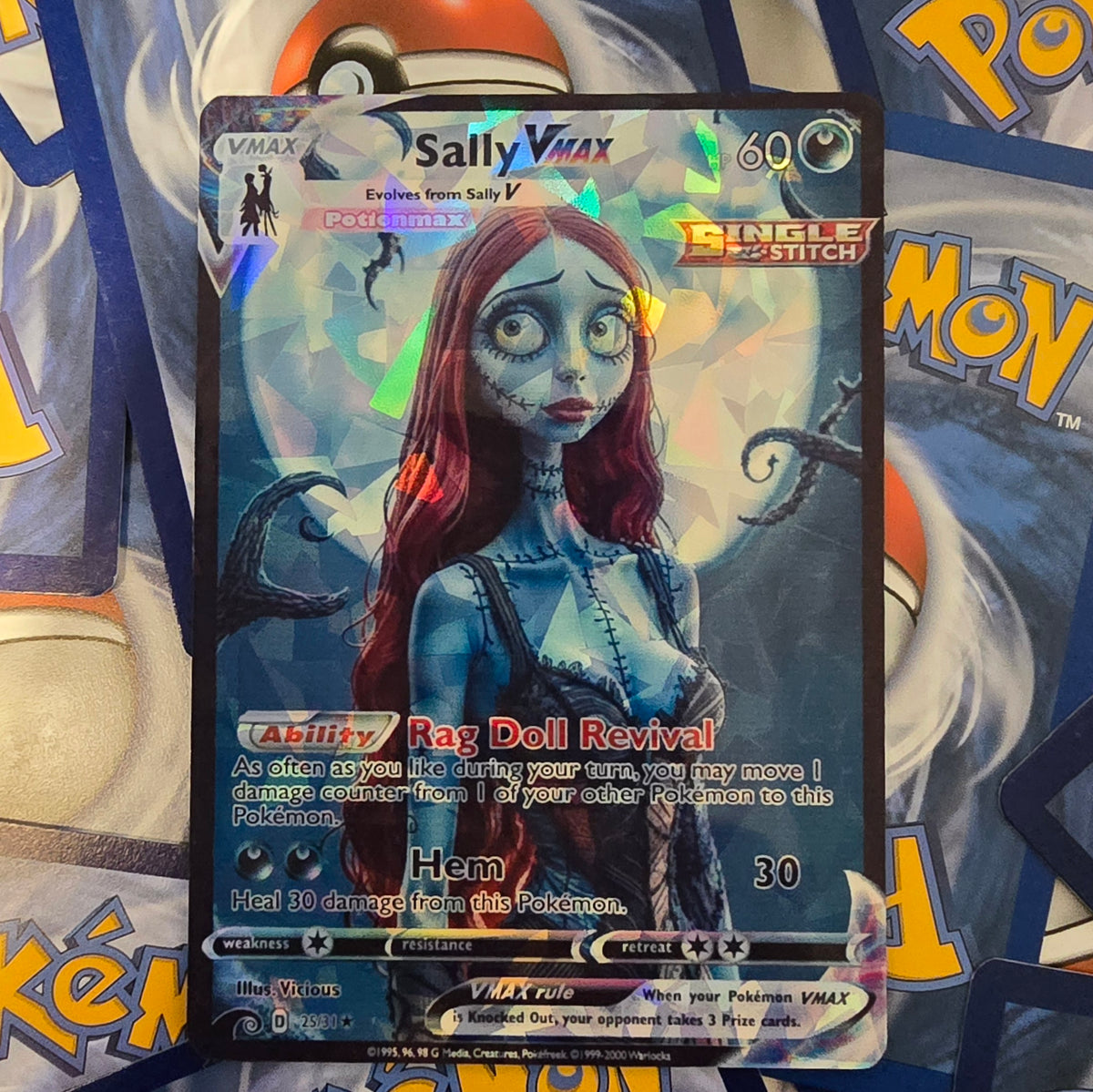 Sally Skellington Pokemon Card - Nightmare Before Christmas 