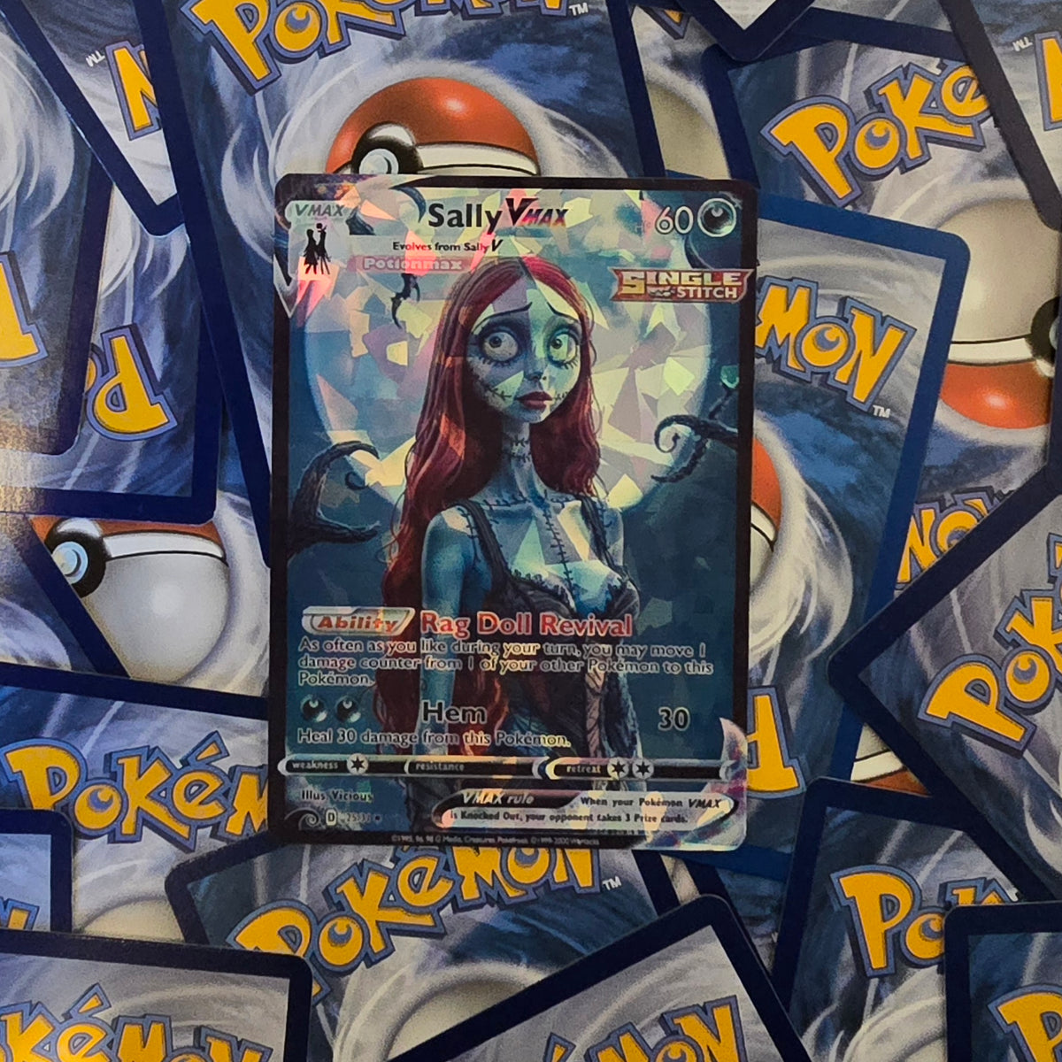 Sally Skellington Pokemon Card - Nightmare Before Christmas 