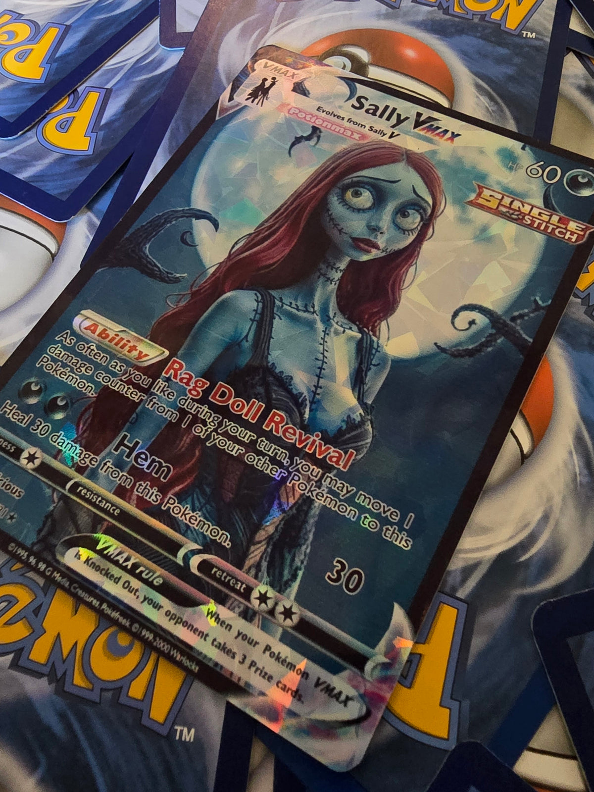 Sally Skellington Pokemon Card - Nightmare Before Christmas 