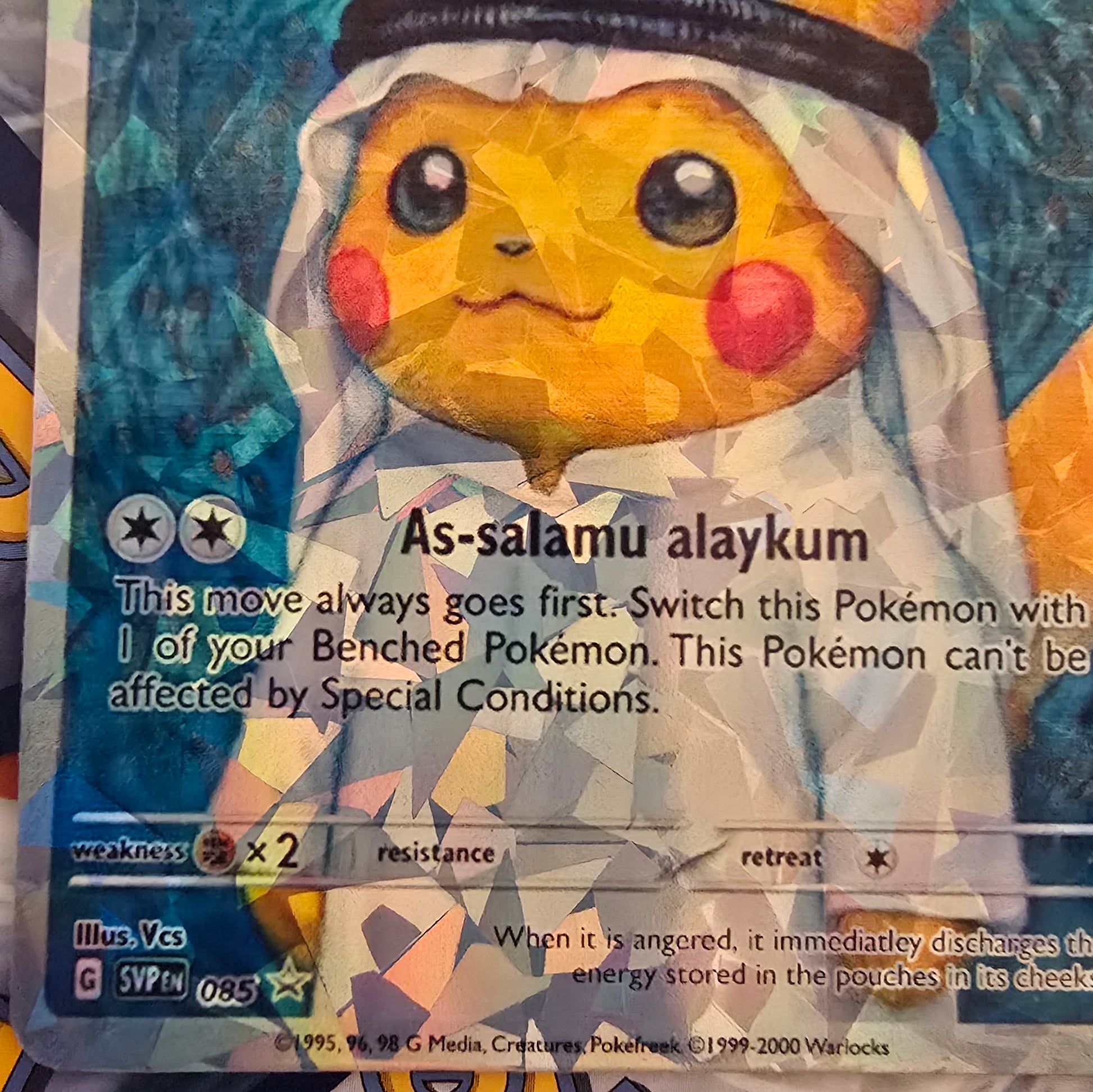 Sheikh Pikachu Pokemon Card