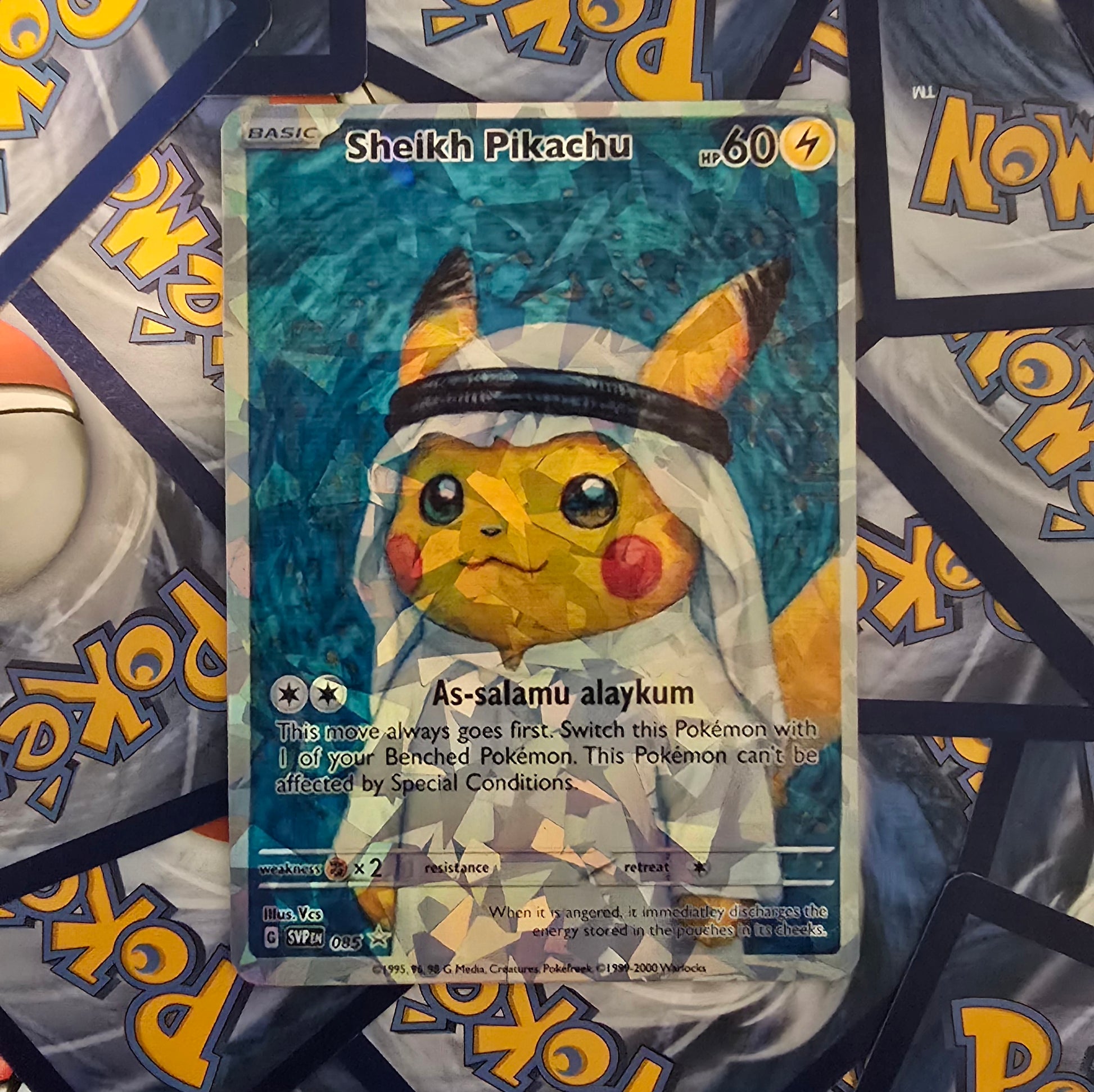 Sheikh Pikachu Pokemon Card
