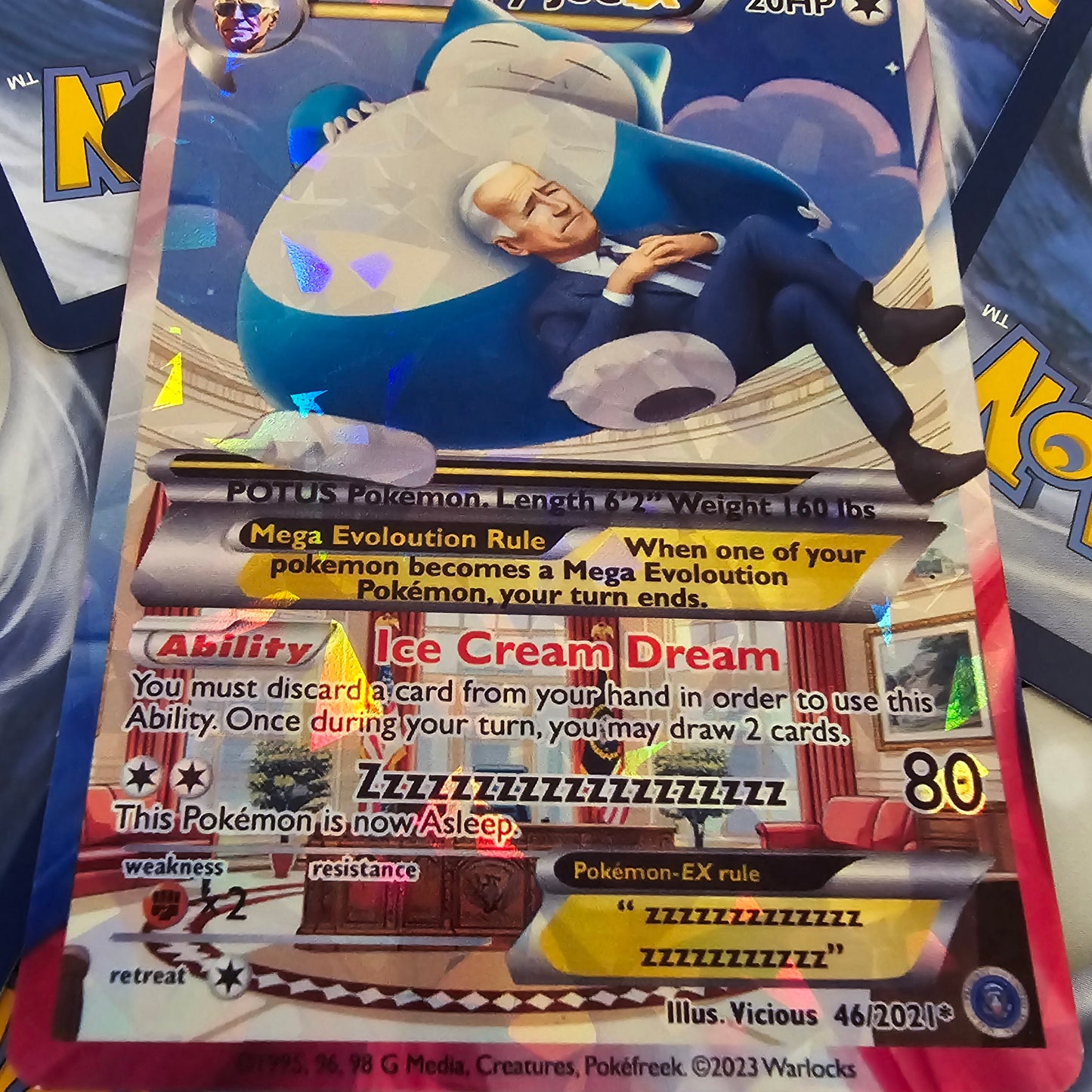 Sleepy Joe And Snorlax Pokemon Card