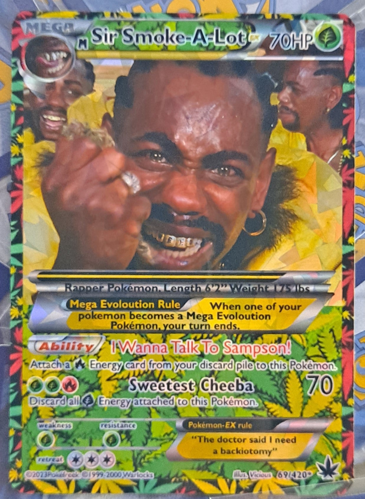 asap rocky pokemon cards Sir Smoke-A-Lot Pokemon Card