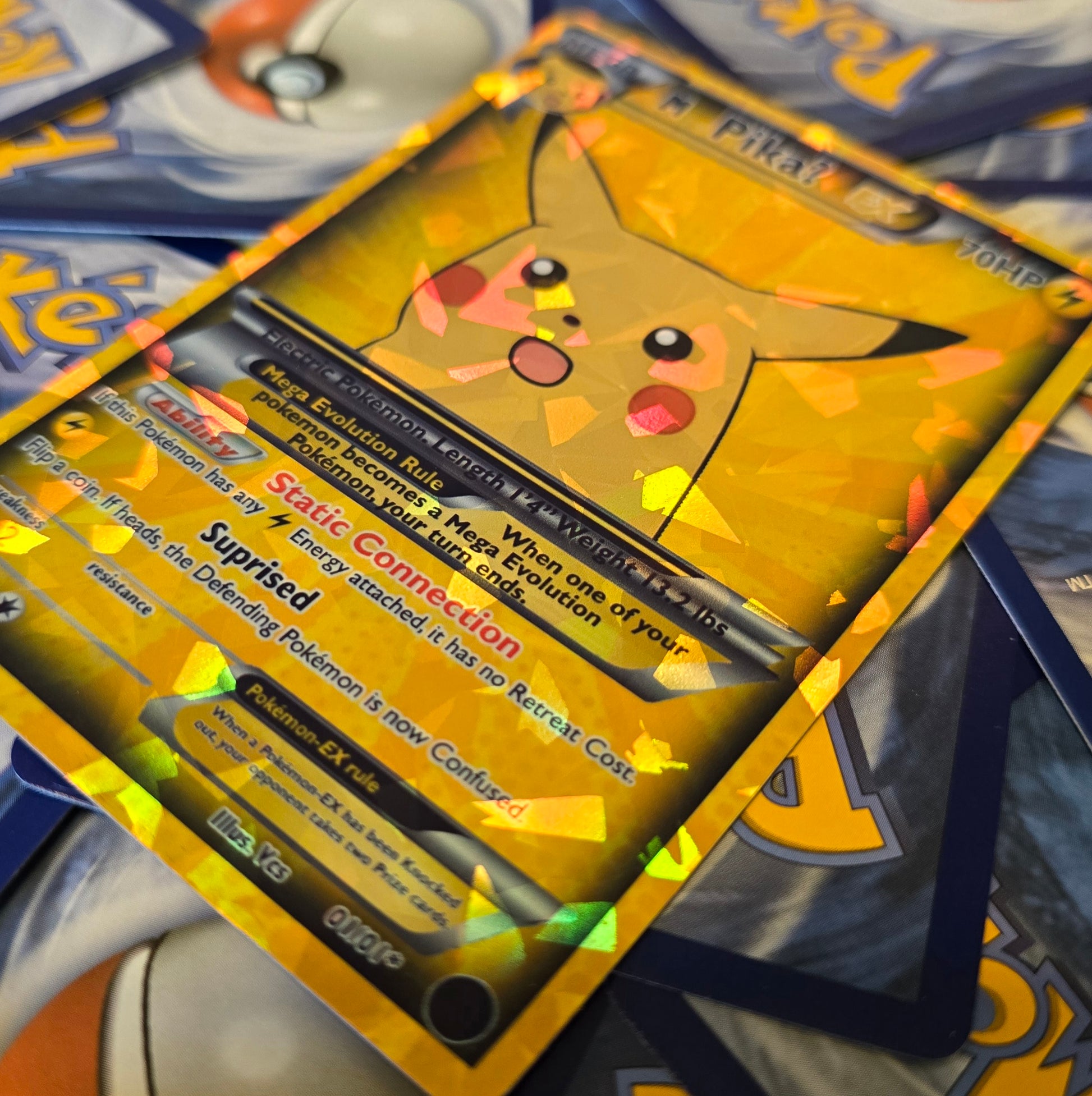 Surprised Pikachu Pokemon Card
