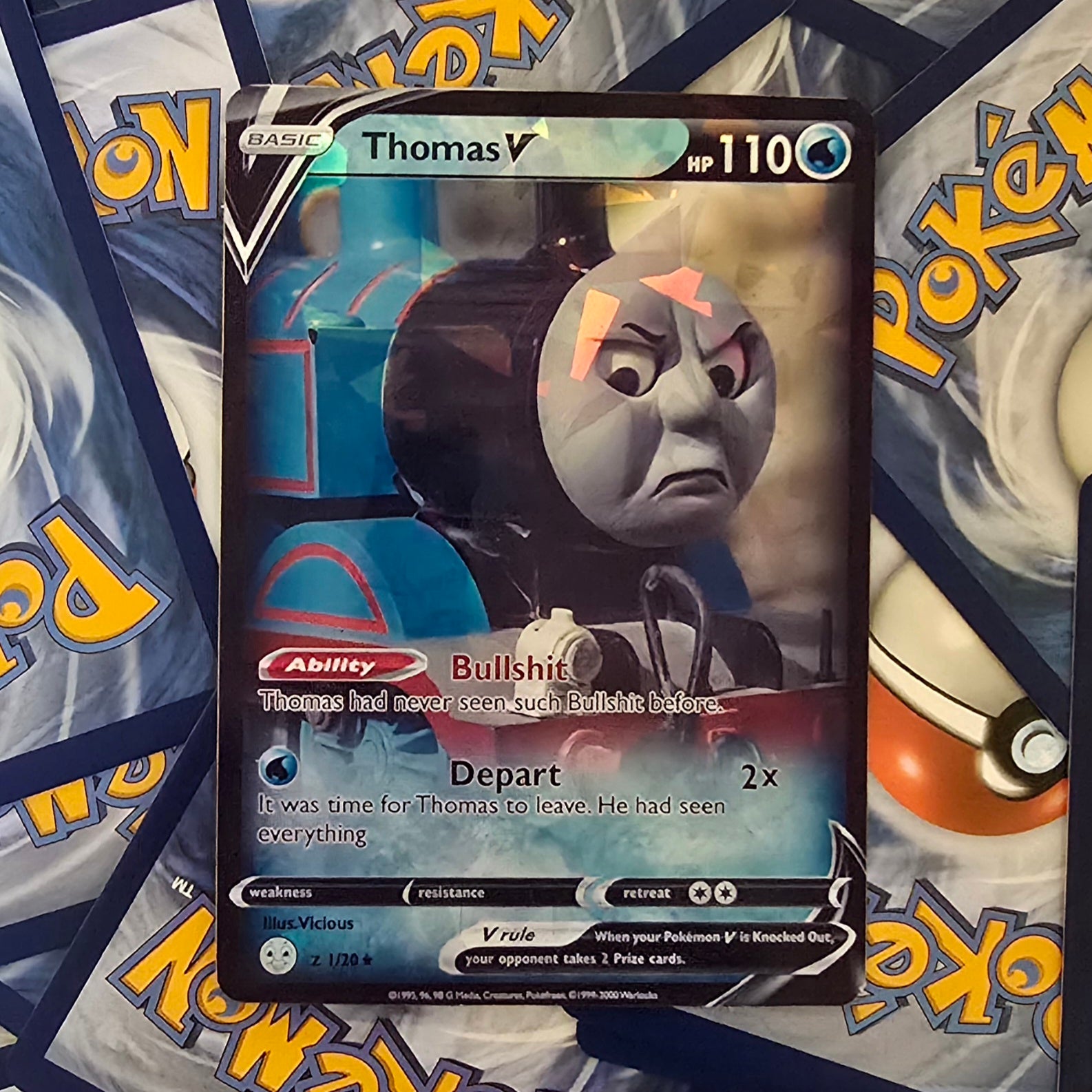 Thomas The Train Pokemon Card