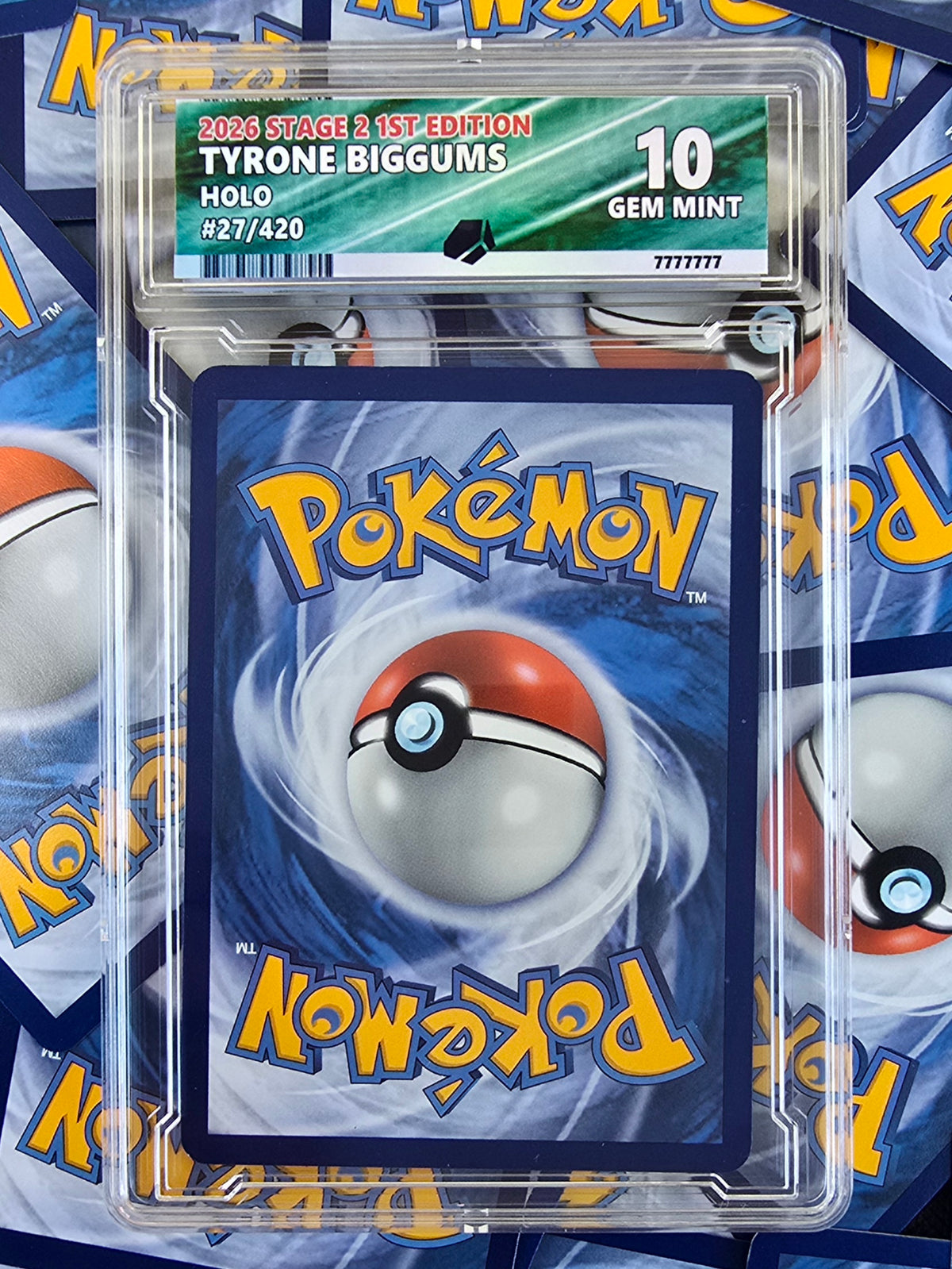 Tyrone Biggums Pokemon Card - Faux Graded Slab