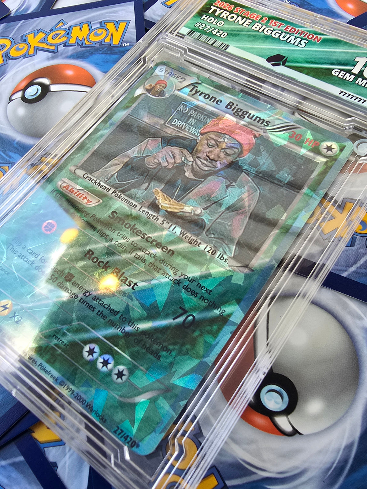 Tyrone Biggums Pokemon Card - Faux Graded Slab