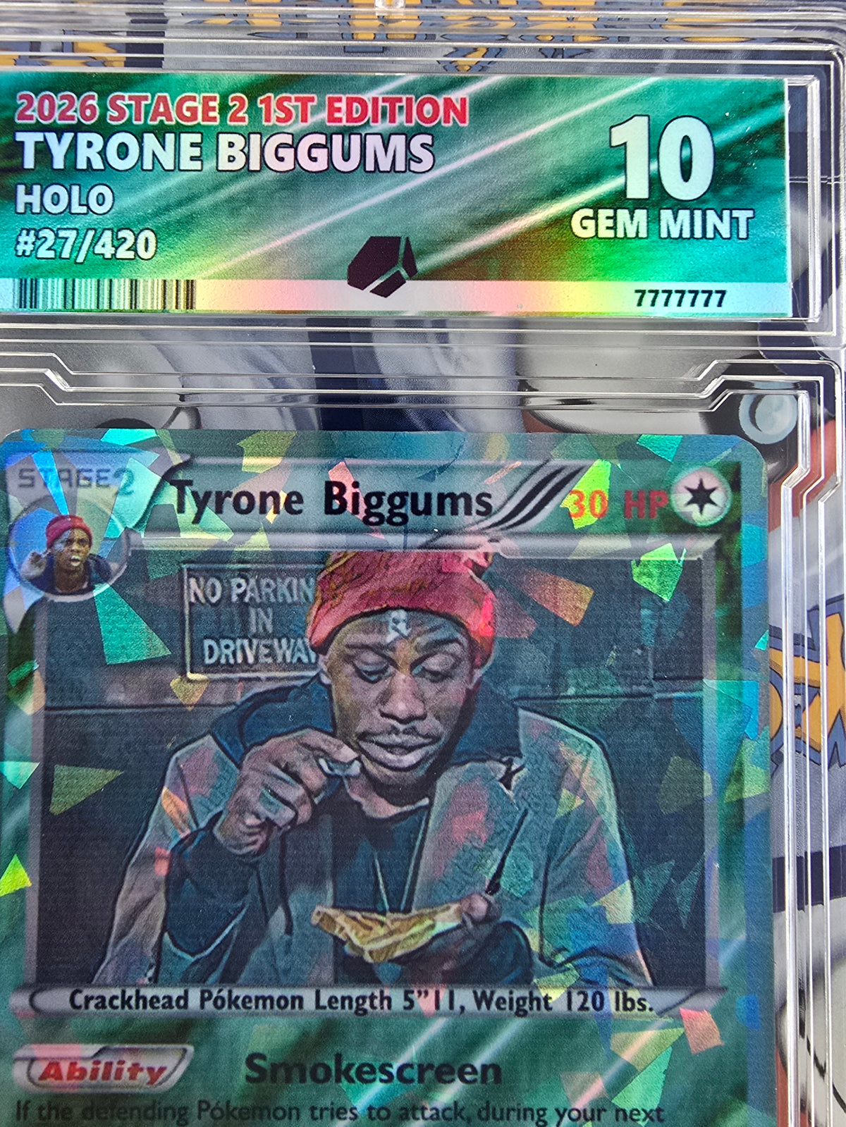 Tyrone Biggums Pokemon Card - Faux Graded Slab